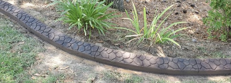 flower bed concrete curbing
